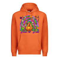 Carrot Trick or Treat Halloween Rainbow Premium Hoodie - texasbilliewilder