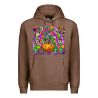 Chestnut Trick or Treat Halloween Rainbow Premium Hoodie - texasbilliewilder