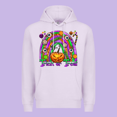 Trick Or Treat Halloween Rainbow Premium Hoodie Designed By Texasbilliewilder