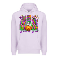 Lilac Trick or Treat Halloween Rainbow Premium Hoodie - texasbilliewilder