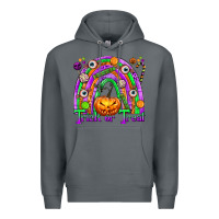 Rock Trick or Treat Halloween Rainbow Premium Hoodie - texasbilliewilder