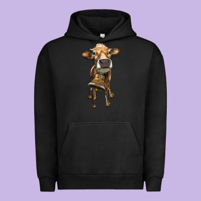 Heifer Cow With Cow Bell Urban Hoodie Designed By Ranaportraitstore