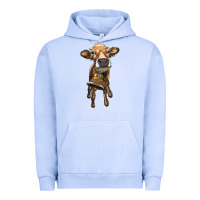 Pigment Grape Ice heifer cow with cow bell Urban Hoodie - RanaPortraitStore