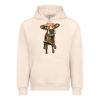 Sandshell heifer cow with cow bell Urban Hoodie - RanaPortraitStore