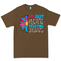 Cacao im just here trusting jesus Premium Tee - CowhideDigitalArt