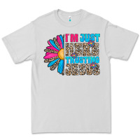 Dove Grey im just here trusting jesus Premium Tee - CowhideDigitalArt