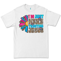 White im just here trusting jesus Premium Tee - CowhideDigitalArt