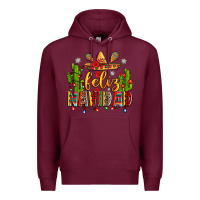 Burgundy feliz navidad Premium Hoodie - Zillion Design Studio