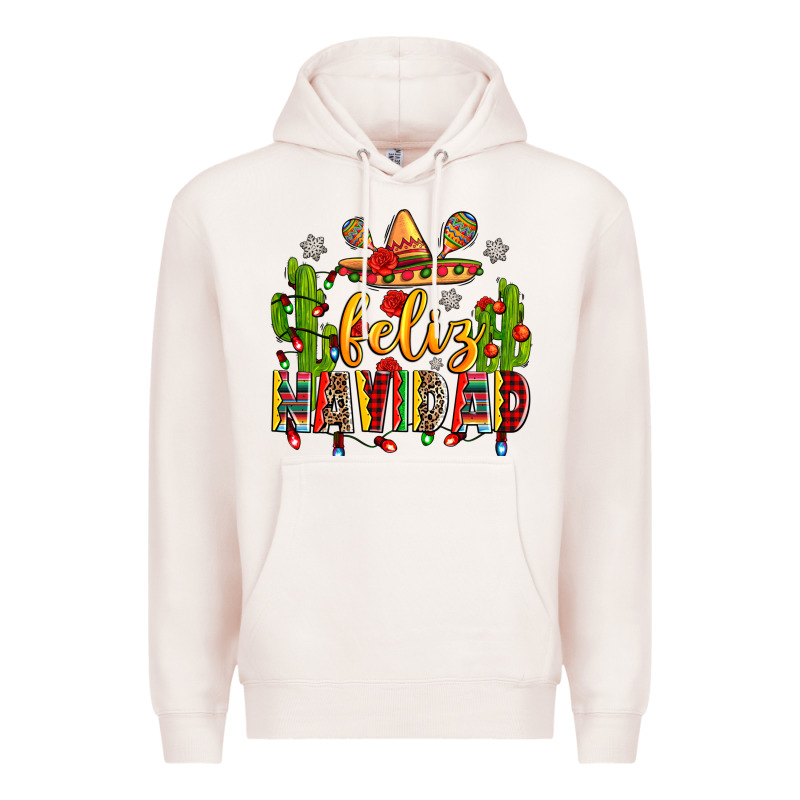 Feliz Navidad Premium Hoodie by Zillion Design Studio | Teevron