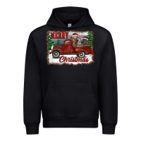 Black christmas truck with cows Urban Hoodie - RanaPortraitStore