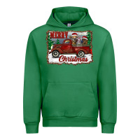 Emerald christmas truck with cows Urban Hoodie - RanaPortraitStore