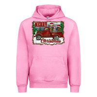 Fuchsia Pink christmas truck with cows Urban Hoodie - RanaPortraitStore
