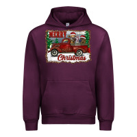 Mauve Wine christmas truck with cows Urban Hoodie - RanaPortraitStore