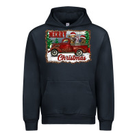 Navy christmas truck with cows Urban Hoodie - RanaPortraitStore