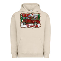 Pigment French Oak christmas truck with cows Urban Hoodie - RanaPortraitStore