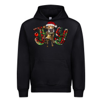 Black christmas joy with heifer Urban Hoodie - RanaPortraitStore