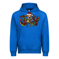 Cobalt christmas joy with heifer Urban Hoodie - RanaPortraitStore