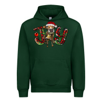 Forest Green christmas joy with heifer Urban Hoodie - RanaPortraitStore