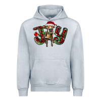 Heather Grey christmas joy with heifer Urban Hoodie - RanaPortraitStore