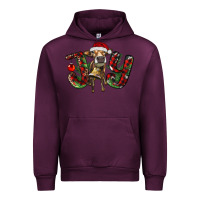 Mauve Wine christmas joy with heifer Urban Hoodie - RanaPortraitStore