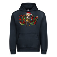 Navy christmas joy with heifer Urban Hoodie - RanaPortraitStore