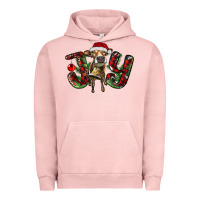Pigment Salmon christmas joy with heifer Urban Hoodie - RanaPortraitStore