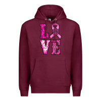 Burgundy cancer love Premium Hoodie - RanaPortraitStore