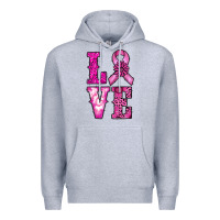 Heather Grey cancer love Premium Hoodie - RanaPortraitStore