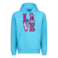 Ocean Blue cancer love Premium Hoodie - RanaPortraitStore