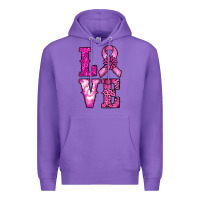Purple cancer love Premium Hoodie - RanaPortraitStore
