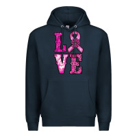 Navy cancer love Premium Hoodie - RanaPortraitStore