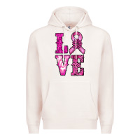 Pale Pink cancer love Premium Hoodie - RanaPortraitStore