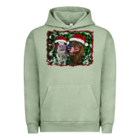 Pigment Oil Green christmas heifers Urban Hoodie - RanaPortraitStore