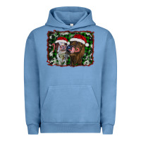Pigment Pebble Blue christmas heifers Urban Hoodie - RanaPortraitStore