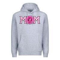 Heather Grey breast cancer mom Premium Hoodie - RanaPortraitStore