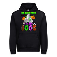 Black i'm just here for the boos Urban Hoodie - Zillion Design Studio
