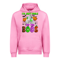 Fuchsia Pink i'm just here for the boos Urban Hoodie - Zillion Design Studio