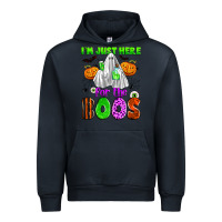 Navy i'm just here for the boos Urban Hoodie - Zillion Design Studio