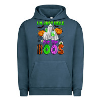 Pigment Midnight Navy i'm just here for the boos Urban Hoodie - Zillion Design Studio