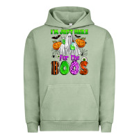 Pigment Oil Green i'm just here for the boos Urban Hoodie - Zillion Design Studio