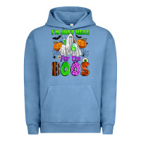 Pigment Pebble Blue i'm just here for the boos Urban Hoodie - Zillion Design Studio