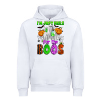 White i'm just here for the boos Urban Hoodie - Zillion Design Studio