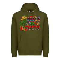 Army Green cinco de mayo cactus Premium Hoodie - Zillion Design Studio