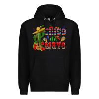 Black cinco de mayo cactus Premium Hoodie - Zillion Design Studio
