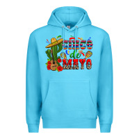 Ocean Blue cinco de mayo cactus Premium Hoodie - Zillion Design Studio