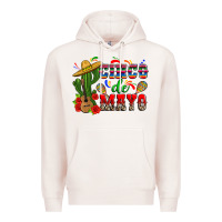 Pale Pink cinco de mayo cactus Premium Hoodie - Zillion Design Studio