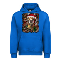 Cobalt christmas heifer with leoard and cowhide Urban Hoodie - RanaPortraitStore