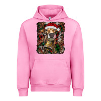 Fuchsia Pink christmas heifer with leoard and cowhide Urban Hoodie - RanaPortraitStore