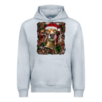 Heather Grey christmas heifer with leoard and cowhide Urban Hoodie - RanaPortraitStore