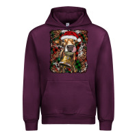 Mauve Wine christmas heifer with leoard and cowhide Urban Hoodie - RanaPortraitStore